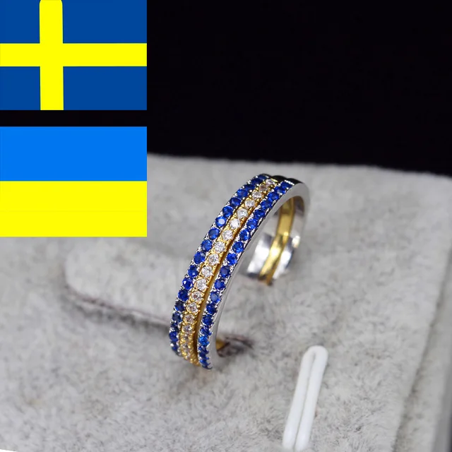 CWWZircons Brand Fashion 3 pcs Engegament Wedding Ring Set Mixed Color Round Red Green Blue Cubic Zirconia Rings For Women R016 style  8