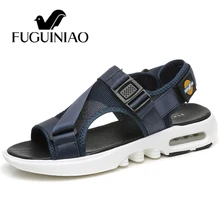 Новинка; модные повседневные мужские сандалии-гладиаторы с воздушной подушкой; Летняя мужская обувь из натуральной кожи; Sandalias; уличные кроссовки; zapatos hombre