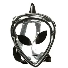 Модные уникальные Дизайн иностранцы Для женщин рюкзак HARAJUKU стилей иностранцы одно плечо мешок прозрачный рюкзак Mochilas унисекс