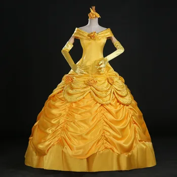 

Beauty and the Beast princess Bell gown cosplay costume dress custom made