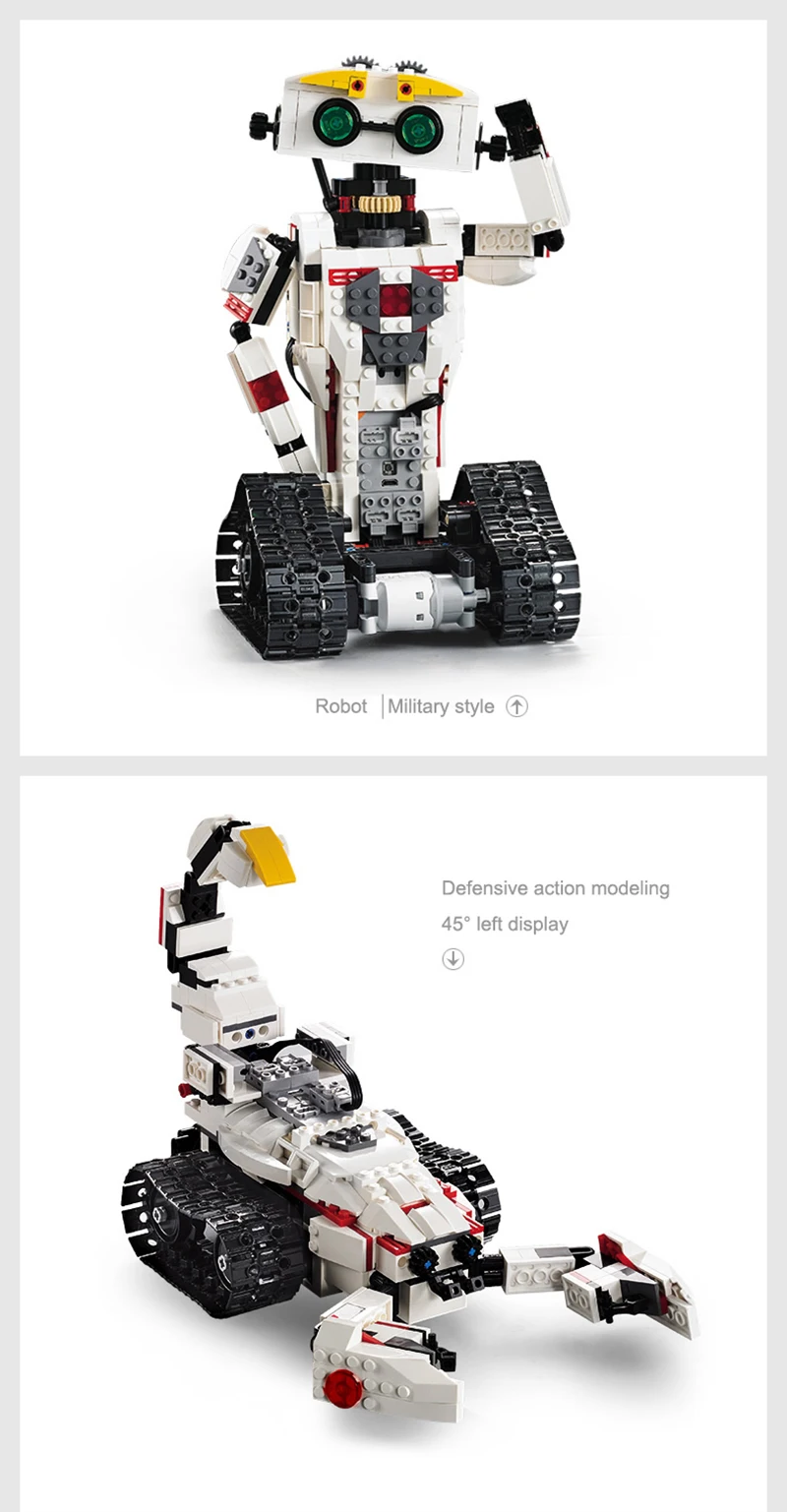 2 стиля Дистанционного Управления Робот строительные блоки творческие блоки роботов техника развивающие кирпичи робот обучающие игрушки для детей