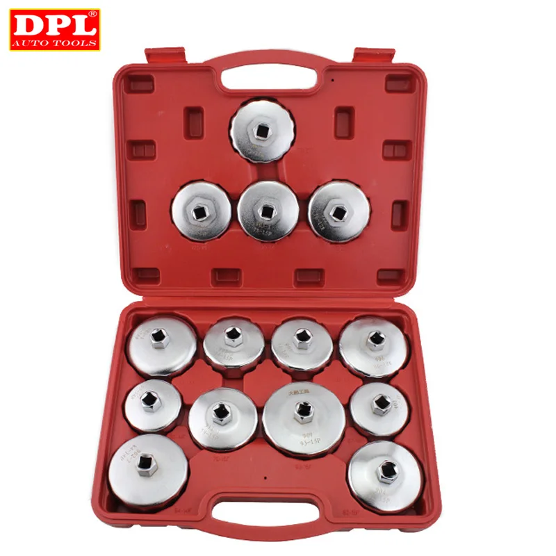 14pcs Cap Type Oil Filter Removal Oil Filter Wrench Fuel Filter Toolin Oil Filter Removing Tool
