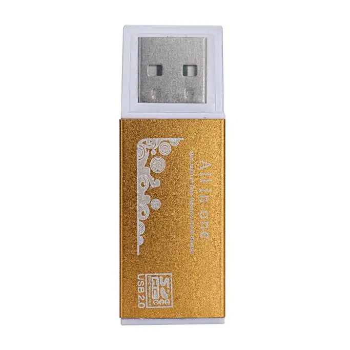 Ouhaobin устройство для чтения карт памяти USB 2,0 все в 1 мульти-устройство для чтения карт памяти для T-Flash/Micro SD/Micro SDHC Прямая поставка 0326#2 - Цвет: GD