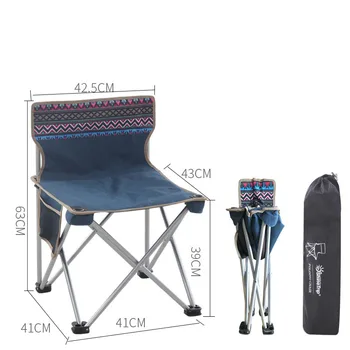 

600D Oxford Cloth Outdoor Ultralight Portable Folding Fishing Chair With Steel Pipe Camping Sketching Beach Director Home Chair