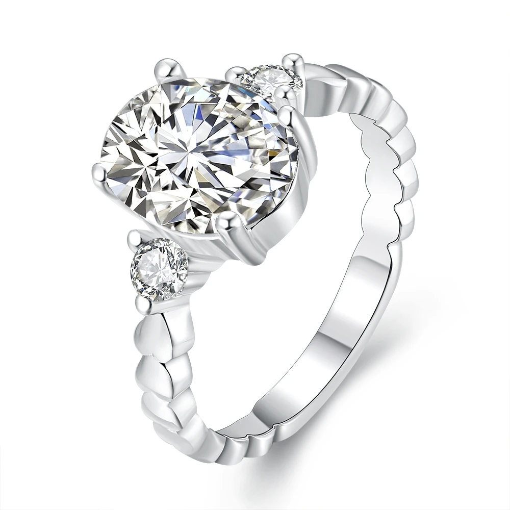 

New 925 sterling silver rings for women fine fashion jewelry blue round bring crystal stone slim ring for girls wedding jewerly