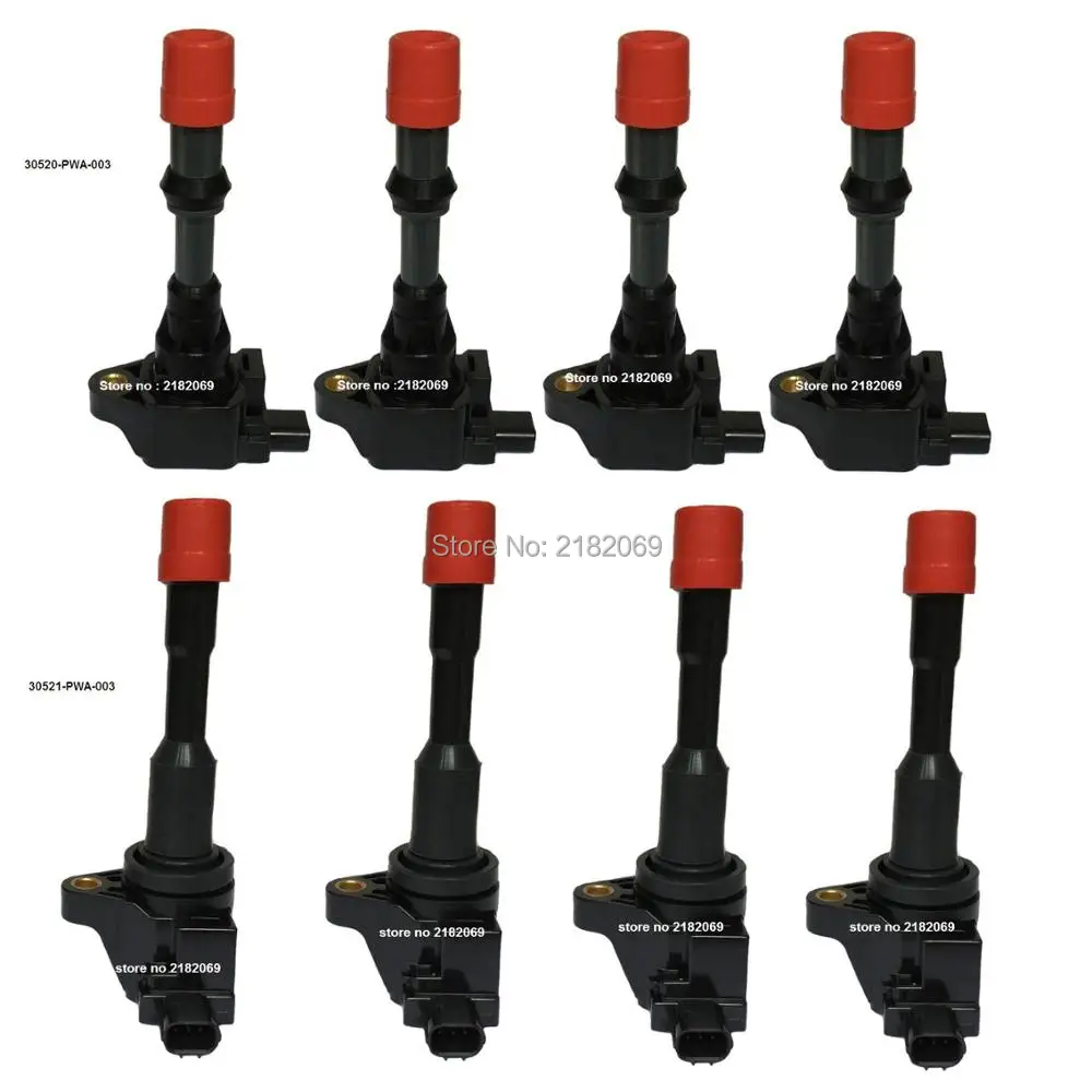 4 + катушки зажигания для Honda Civic Hybrid Джаз 1.3L 30520-PWA-003 30521-PWA-003 CM11-108 CM11-109 30520-PWA-S01