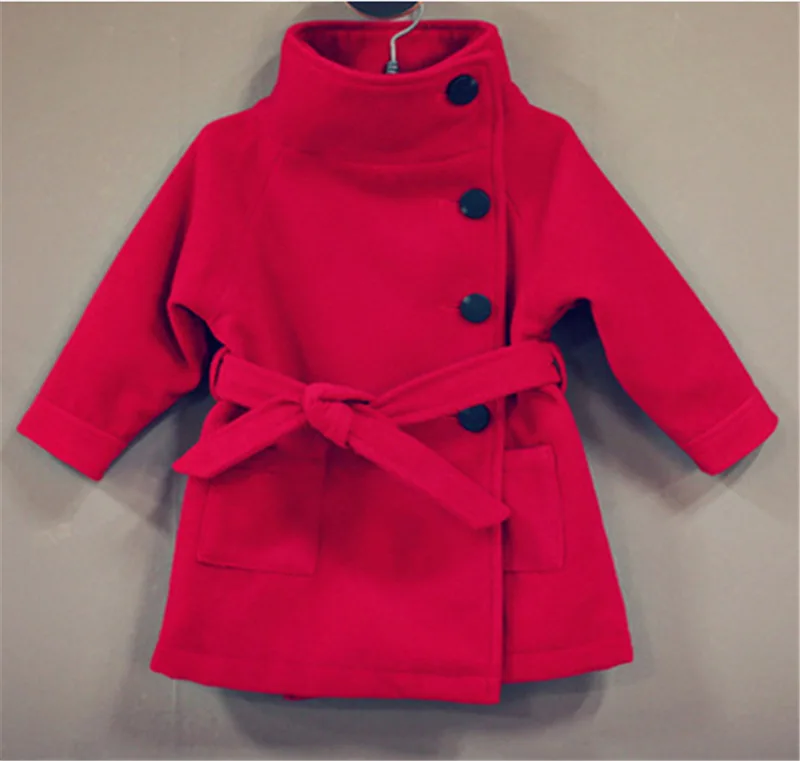 Детское зимнее пальто для девочек с длинным рукавом теплое для малышей верхняя одежда мода для мальчиков детская одежда - Цвет: Красный