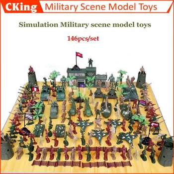 

(146pcs/set ) Simulation Military scene model toys Soldiers vehicles Model toy Amazing Gift for boys kids Free Shipping