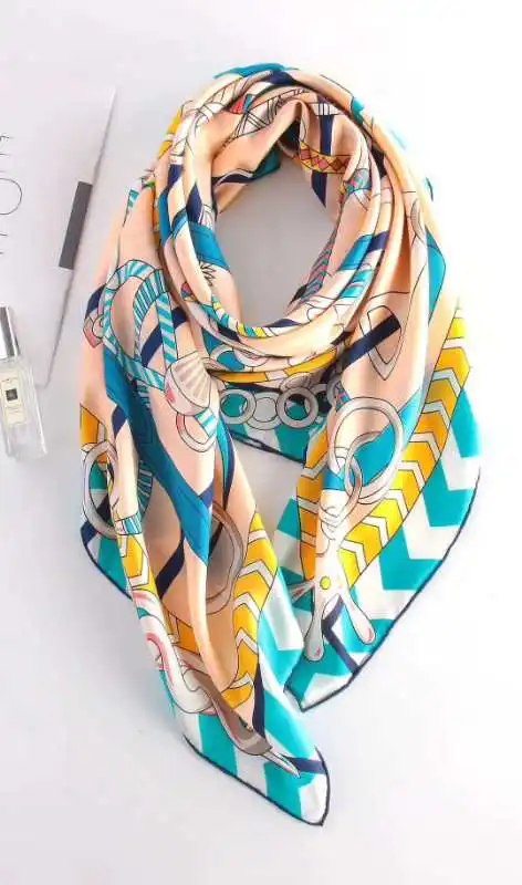

Spring 2019 New Silk Scarf Lady Zebra Belt 140 cm Twisted Silk Very Large Printed Square Scarf Shawl