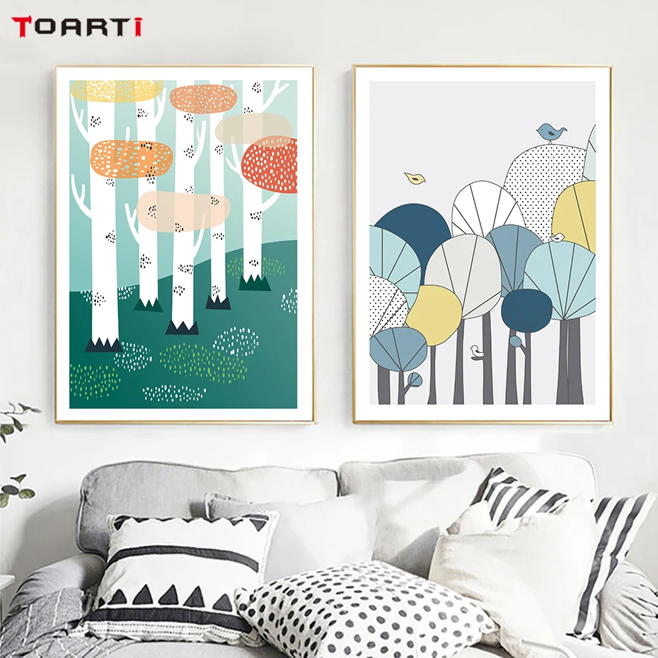 Tree Forest canvas painting  (2)