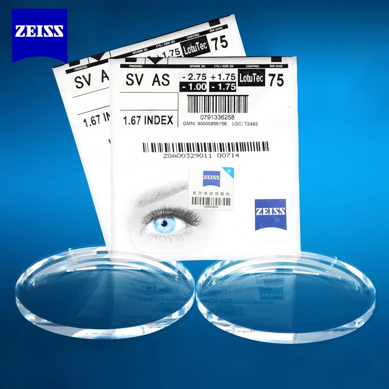 

ZEISS Aspherical Myopia Ophthalmic Lens 1.56 1.61 1.67 1.74 Transparent Glasses Nearsighted Eye Lens Clear Lens Glasses 1 PC