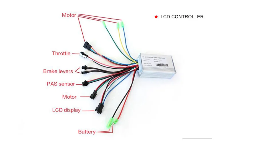 36 В, 250 Вт, 350 Вт, 500 Вт, контроллер, ЖК-дисплей, измеритель PAS, набор для преобразования электровелосипеда, двойной режим, датчик холла и датчик холла, меньше
