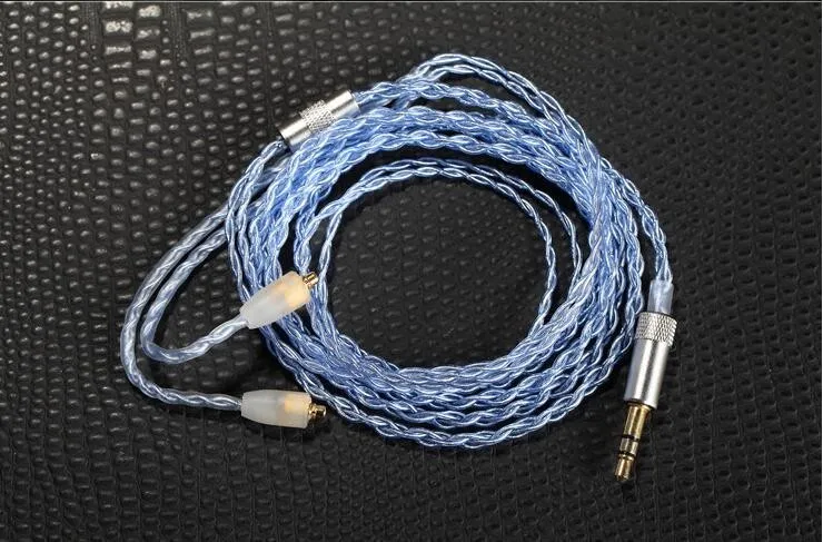 Pele a Granel Cabo para Faça Fone de Ouvido Único Cristal Cobre Prata Chapeado Você Mesmo Personalizado Shure Se215 - Se425 Se535 Ue900 5 Pçs 5n Occ 12 Cabos de energia