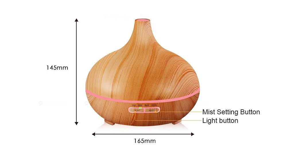 Eworld увлажнитель воздуха эфирное масло диффузор Арома Лампа Электрический диффузор аромата для ароматерапии тумана для офиса дома Дерево