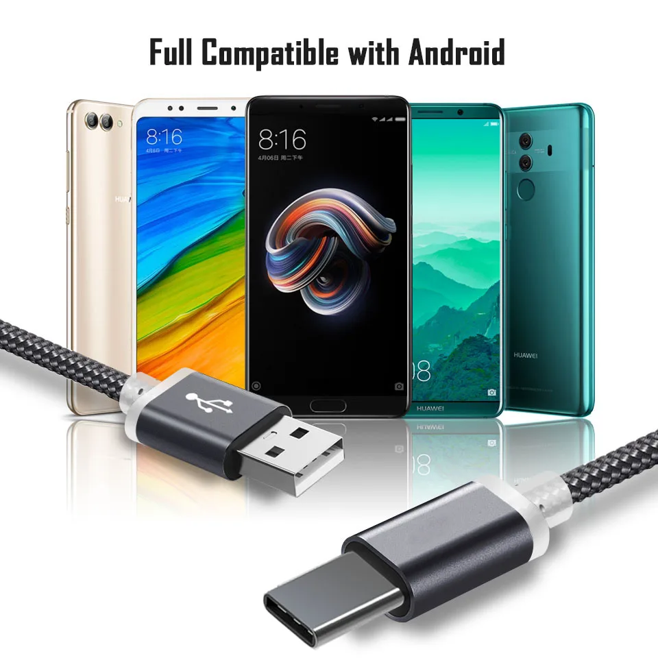 25 см короткий кабель длиной 2/3 м 10 мм usb type C USB-C type-C кабель для быстрой зарядки для Blackview bv9600 Pro Oukitel Doogee зарядное устройство