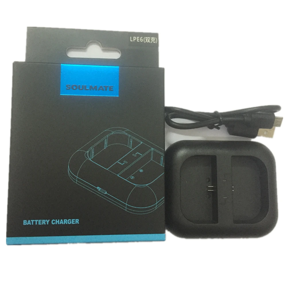 

LP-E6N LP-E6 Digital Camera Charger/Two seat LPE6 lithium batteries charger LPE6N For Canon 5D Mark II III 7D 60D 6D 70D 7D2 5D4
