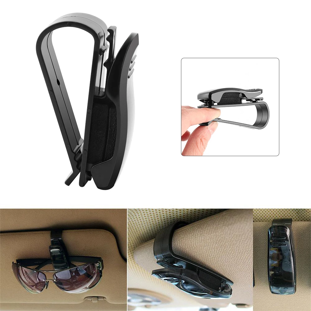 1PCS Black Auto Fastener Car Vehicle Sun Visor Sunglasses Eyeglasses