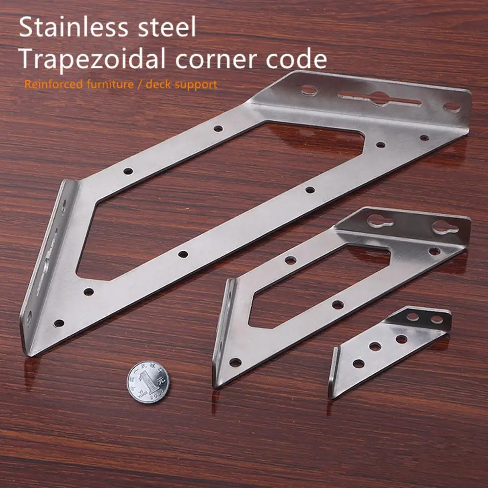 

Stainless steel corner code 90 degree right angle fixed piece reinforcement angle iron l type bracket triangle iron furniture co