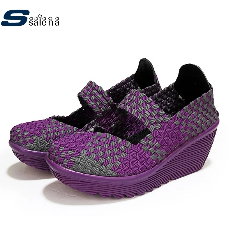 

Hand-Woven Women Casual Shoes New Spring Autumn Casual Shoes Lightweight Female Loafers B2615