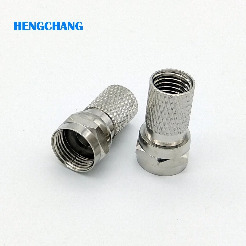 Free shipping 75-5 F type connector Digital cable TV coax plug for RG6 cable TV screw coax plug F-type connector 10pcs/lot areyourshop hot sale 20 pcs rg6 f adapter coax coaxial compression type crimp on connector for tv coax cable satellite connector