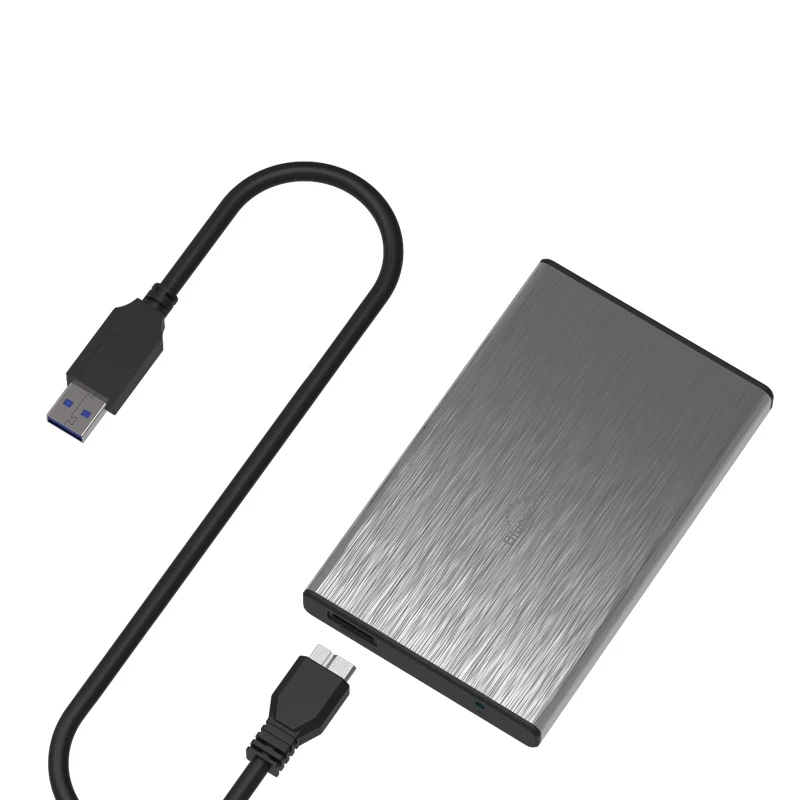 Чехол для жесткого диска sata micro-B/type c-USB A 3,0, переносной чехол для жесткого диска толщиной 7-9,5 мм, корпус для жесткого диска, Blueendless - Цвет: silver micro to usba