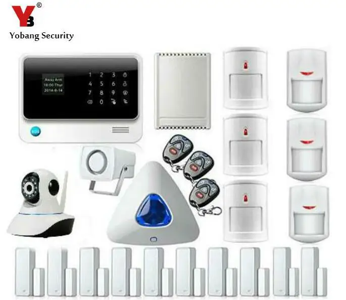 

YoBang Security Wireless wifi GSM Security Alarm System DIY Kit APP Control With Auto Dial Motion Detector Sensor Burglar Alarm