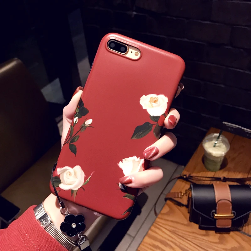Чехол для телефона с цветочным узором iPhone 6 6plus 360 чехол Рождественский 7 8 Plus X XS