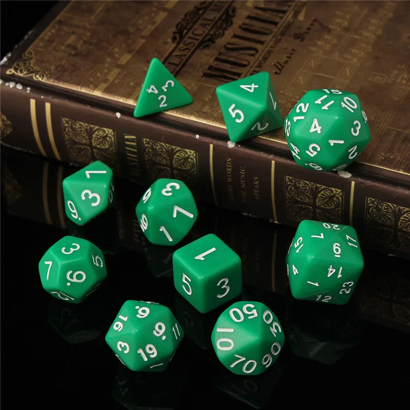 Многогранный стол 10 шт./компл. настольные RPG игры кубики 4/6/8/10/12/24/30 двусторонние