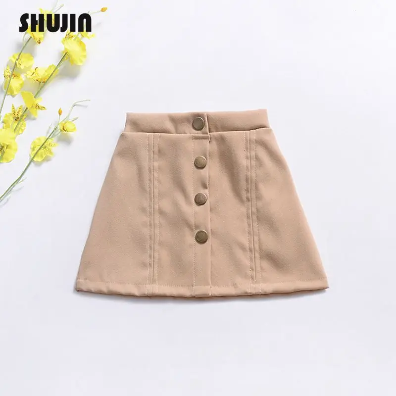 Shujin/Лидер продаж юбки школьный костюм для девочек модная однобортная Одежда