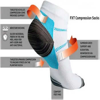 

2018 Sports Wear Compression Breathable Plantar Fasciitis Heel Arch Pain Relieving Compression Sport Socks Newest