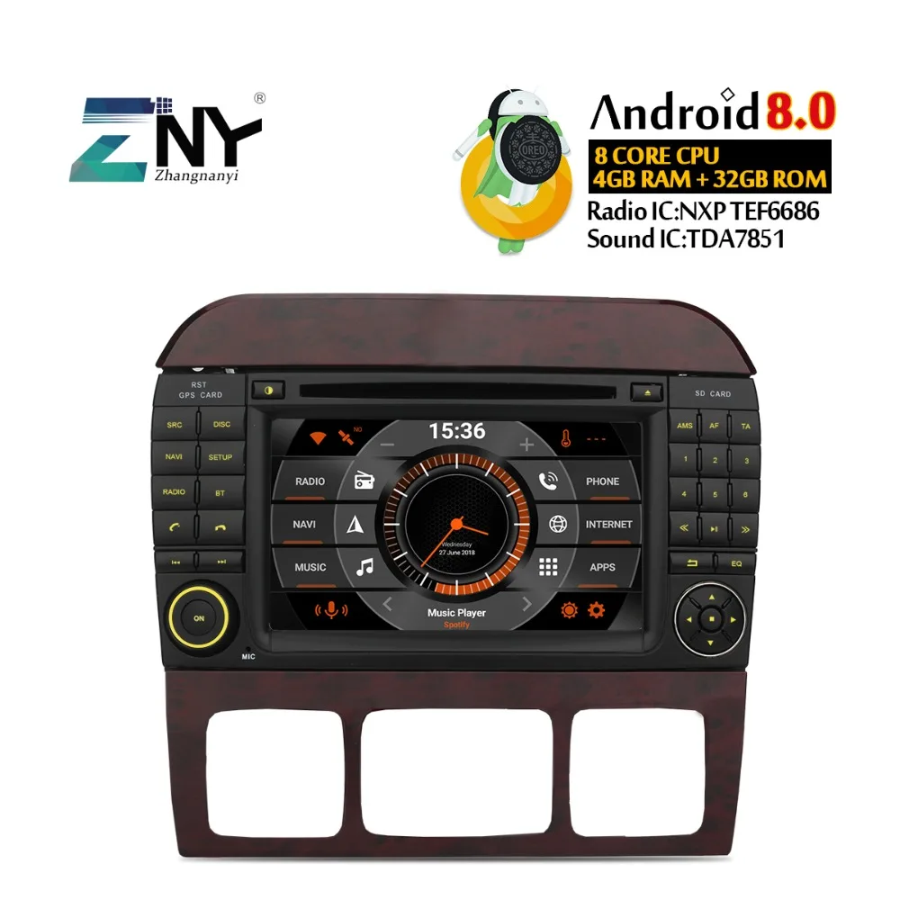 7 &quotips Android 8 0 автомобиля DVD gps для Benz S CL Class S320 S350 W220 W215 CL600 автомобильное стерео