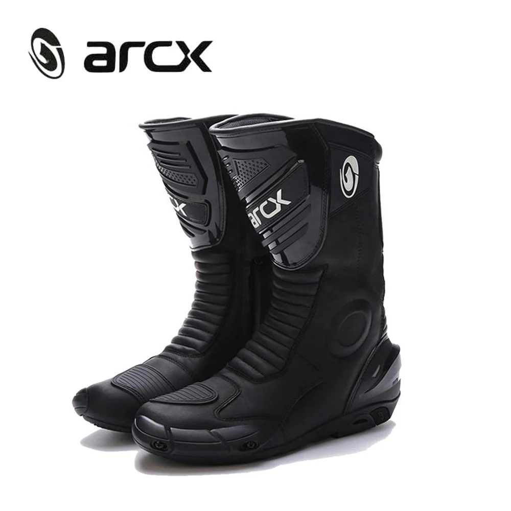 

ARCX Motorcycle Boots Genuine Cow Leather Motocross Boots Waterproof Motorbike Riding Boots Men Street Moto Boots