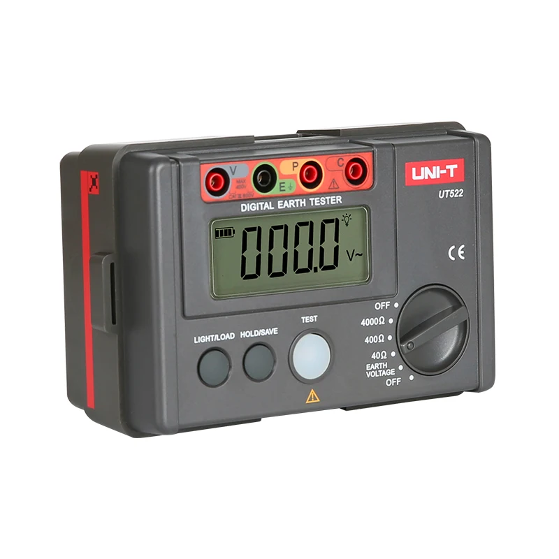 UNI-T UT522 цифровой заземления Измеритель сопротивления 0-400 V 0-4000 Ом переменного тока Сопротивление изоляции тестер с ЖК-дисплей подсветки