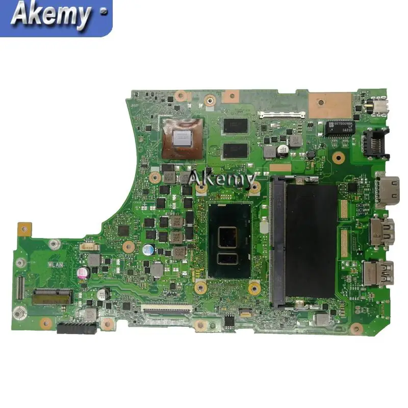 Akemy с 8 Гб ОЗУ I3 7100U процессор X556UQK Материнская плата For Asus X556UV X556U X556UQ материнская