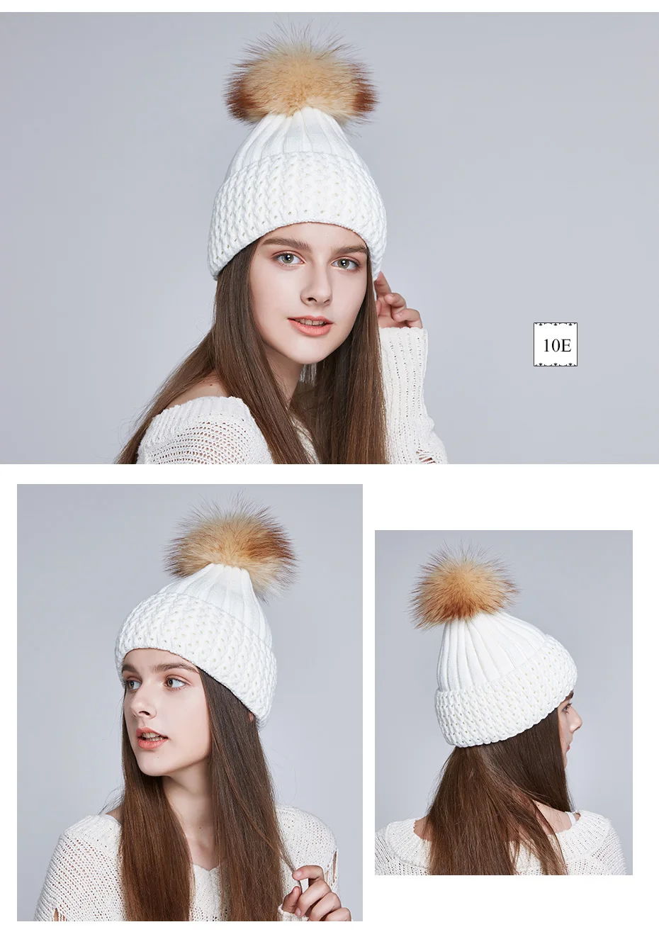 ENJOYFUR шапки осень/зима для женщин натуральный Лисий/помпон из меха енота шапки модные женские шапочки