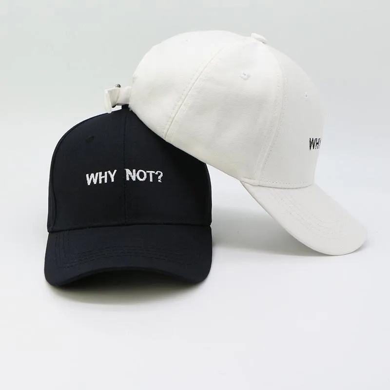 Бейсболка с надписью WHY NOT Snapbacks, хип-хоп кепка для мужчин и женщин, шапка для папы, хлопковая черная и белая кепка для мальчиков и девочек