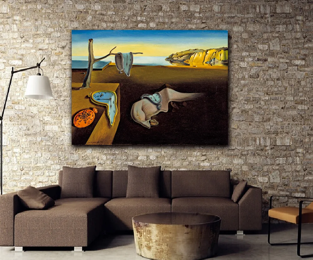Salvador Dali, часы с памятью, холст, принт, живопись, плакат, искусство, настенные картины для гостиной, домашний декор