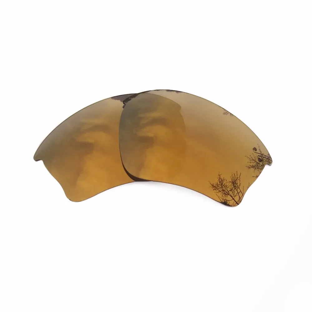 Bronze Gold Mirrored Polarized Replacement Lenses for Half Jacket XLJ Sunglasses Frame 100 UVA