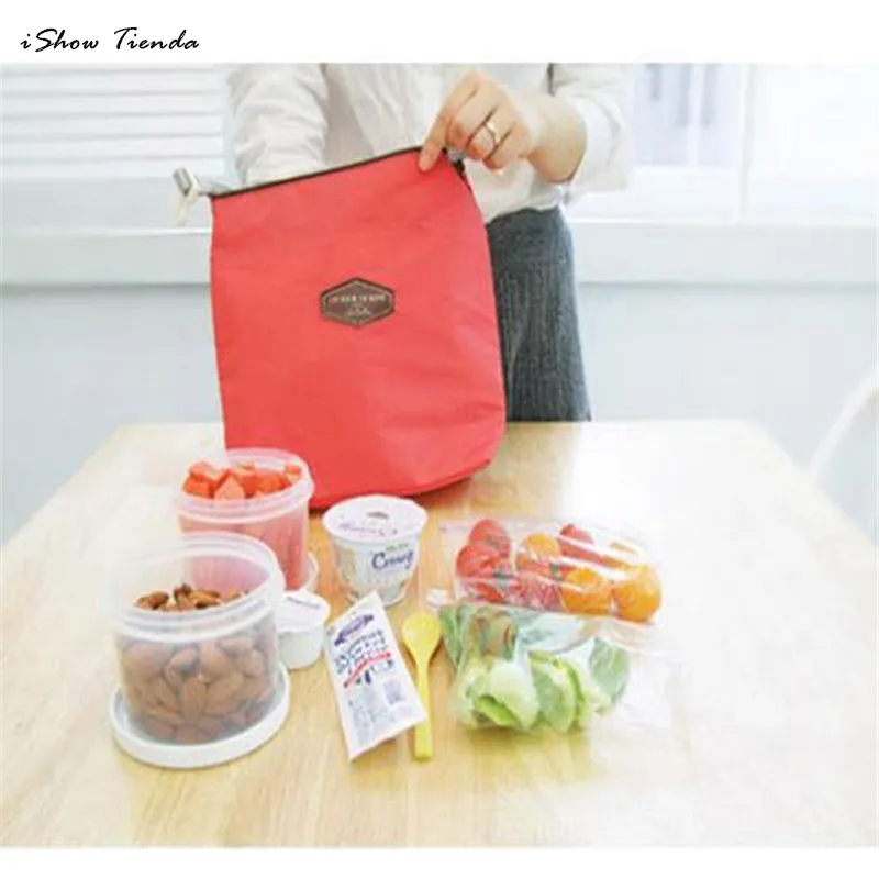 ISHOWTIENDA New 28cmx24cmx9cm Tote Portable Insulated Pouch Cooler Waterproof Food Storage Bag