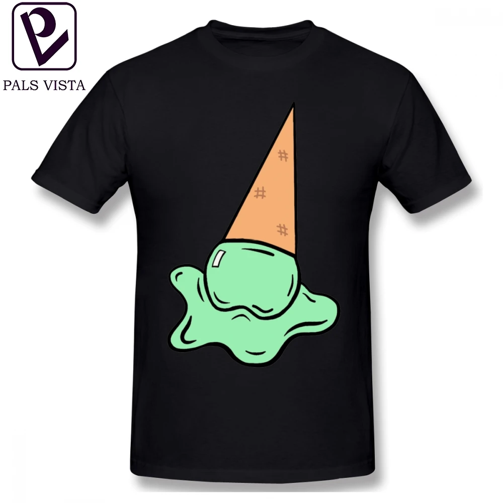 Cream T Shirt Ice Cream Splat T shirt 100 хлопок графическая футболка плюс размер забавная футболка с коротким рукавом мужская Базовая футболка