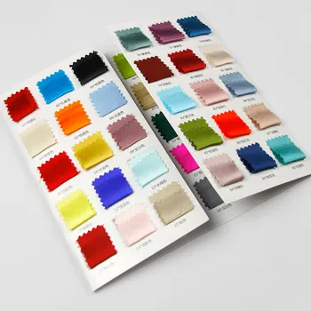 

Silk satin spot color card, 60 color spot silk color card sample size 3*3cm