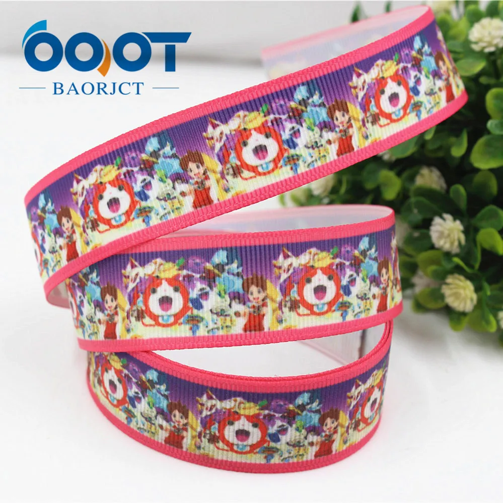 OOOT BAORJCT 175226 22 мм 10 ярдов мультфильм Ленты Термотрансферная печать grosgrain Свадебные аксессуары материал "сделай сам"