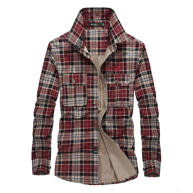 100 Shir Mode Masculina Coton Printemps Carreaux 1 Automne Casual 2018 3xl 2 Camisa Plus Taille Chemise Homme 3 À Hommes Plein wx0AnT1qg