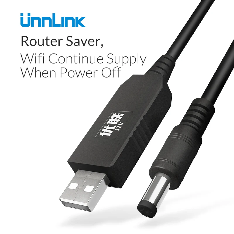 Кабель Unnlink с USB на 0 8*5 5 мм от В до 12 2 1 А|power cable|usb power cableusb to dc |