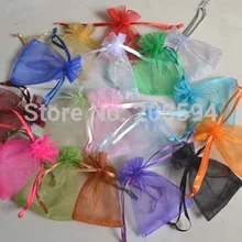 Jbdgjk!, Случайный смесь цветов ювелирные изделия Упаковка Drawable органза сумки 7x9 см свадебные подарочные пакеты и сумки, 300 шт./лот