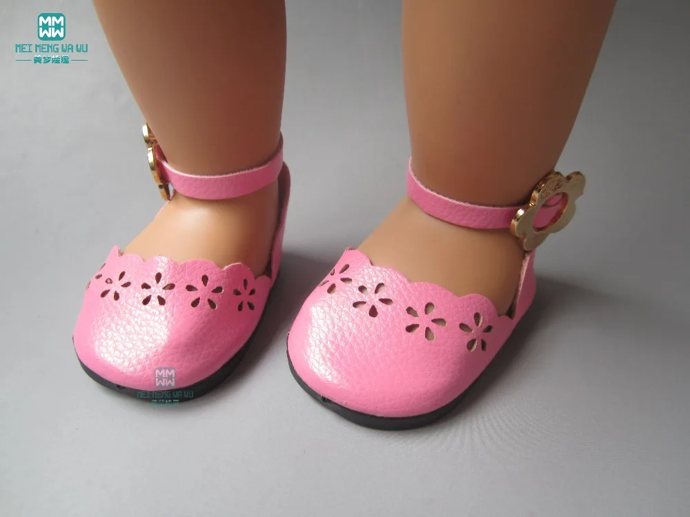 7.5cm Toy baby shoes for doll fit 43 45cm American doll and new born doll accessories Round head