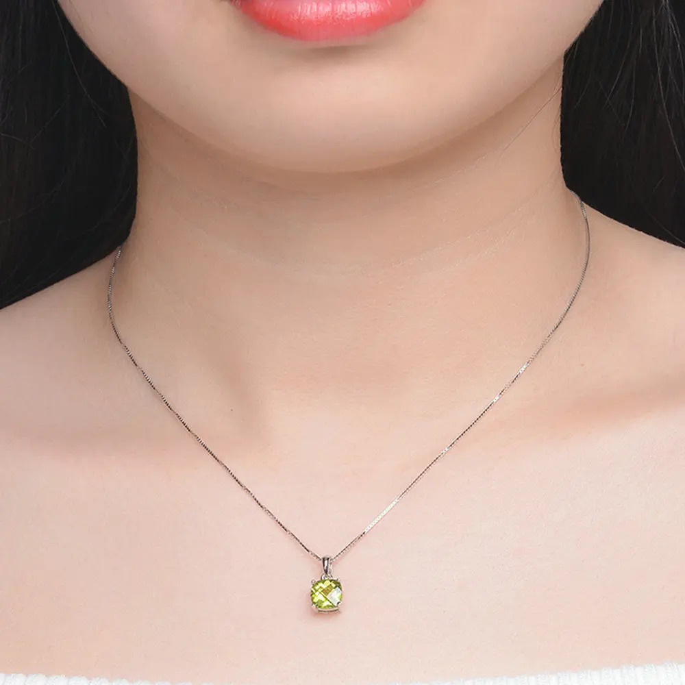 Женский ювелирный комплект из серебра 925 пробы с зеленым Перидотом|jewelry sets|fine