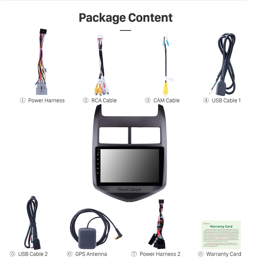 Perfect Seicane Car Radio GPS For 2010-2013 Chevy Chevrolet AVEO 8-core Android 8.1 9 Inch 2Din Car Multimedia Player Support RDS Wifi 19