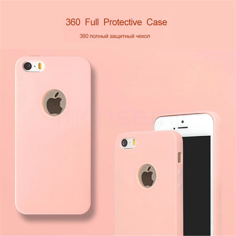 MOUSEMI Phone Cases Silicone 5S se For iPhone Case Candy For iPhone 5s se 5 Case Cute Silicone Pink Soft Luxury Matte Coque 5s 5 (3)