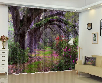 

Forest Trees Holes print Fantasy Modern 3D Window Curtains Drapes For Living room Bed room Office Hotel Wall Tapestry Home